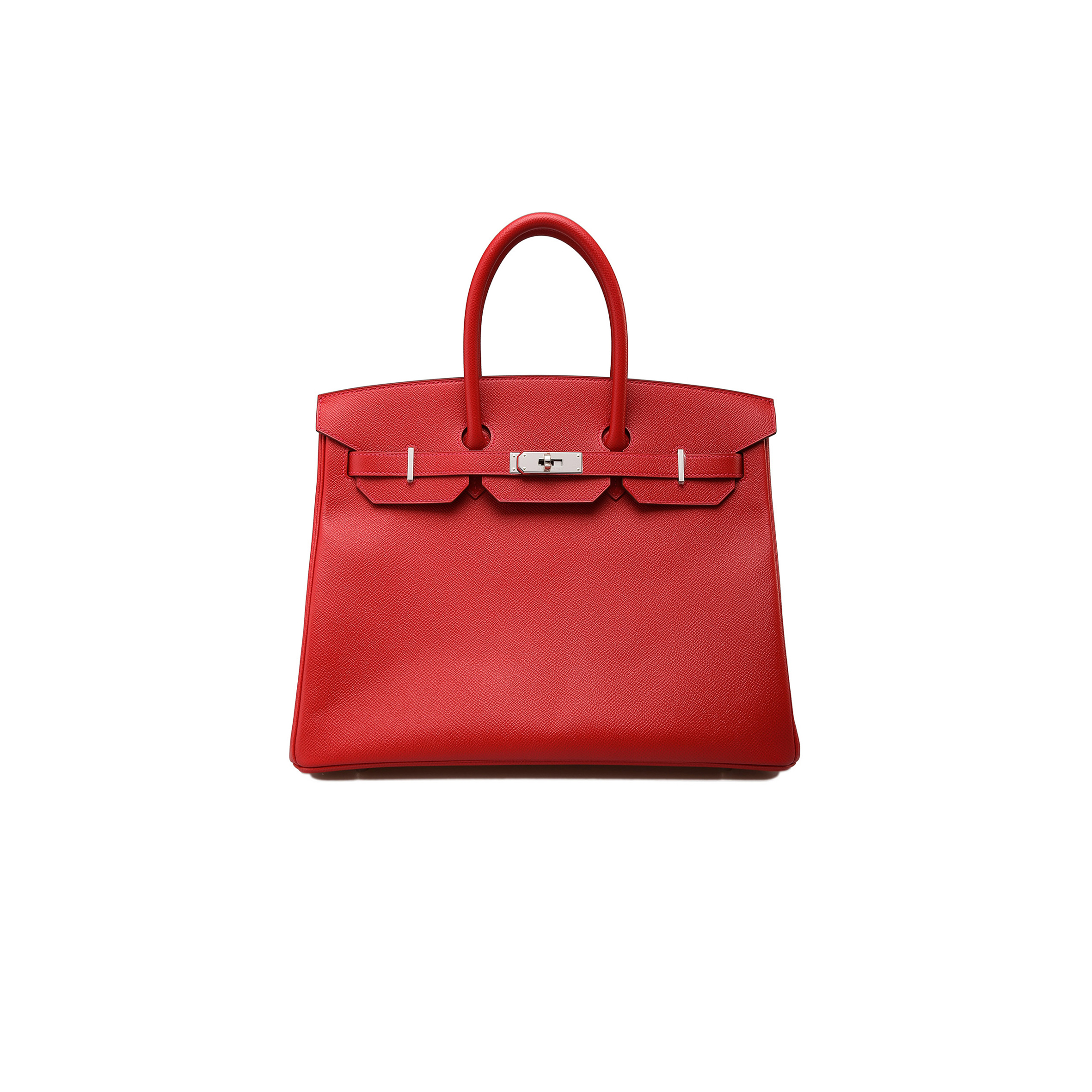 HERMÈS MASTER BIRKIN 35 SWIFT LEATHER RED SILVER BUCKLE H049362CC02 (35*25*18cm)